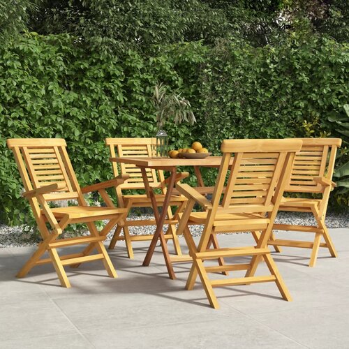 vidaXL Sklopive vrtne stolice 4 kom 56x63x90 cm od masivne tikovine Cene