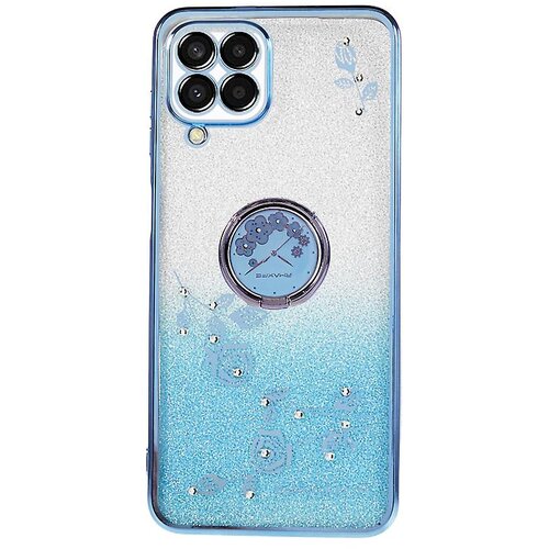 INORCO Za Samsung Galaxy M33 5G (globalna različica) ovitek za telefon s stojalom TPU z gradientnimi ble&amp;scaron;čicami in cvetličnim vzorcem nosorogovih, (22037125) Slike