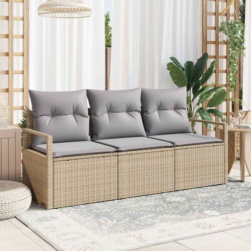  Set sofe 3 pcs Bež poliratan Cene