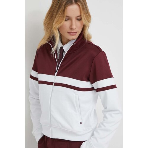 Tommy Hilfiger Pulover ženska, bordo barva Slike