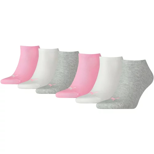 Puma Čarape siva melange / roza / bijela