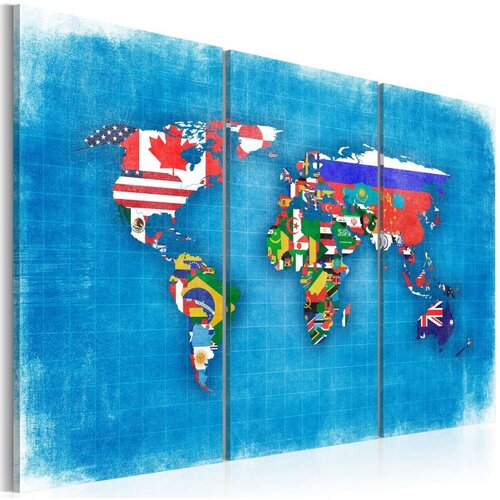  Slika - Flags of the World - triptych 60x40 Slike