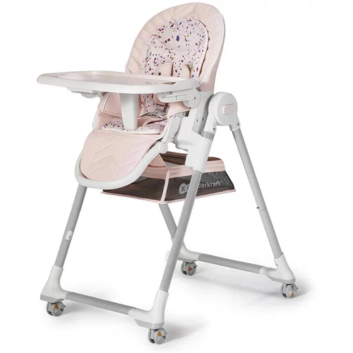 Kinderkraft stolček za hranjenje lastree™ pink