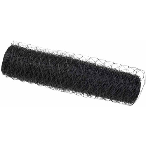  Heksagonalna ograda 0,8 x 25 m PVC Siva Slike