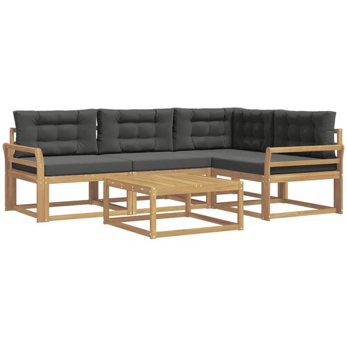  Set vanjskih sofa 5 kom. Bijela i antracit Poliester Cene