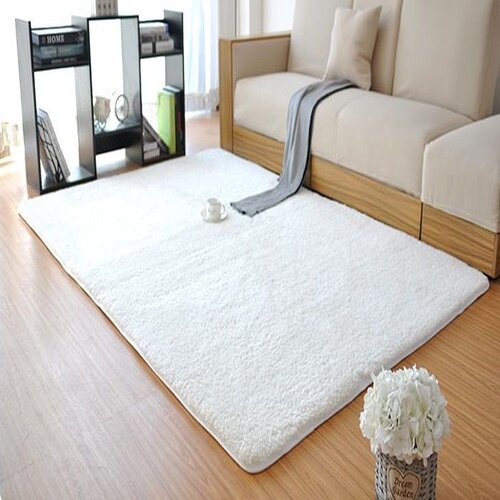  Soft plush - white white hall carpet (80 x 150) Slike