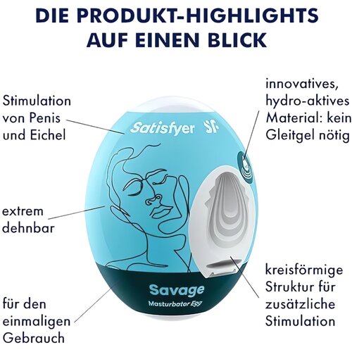 Satisfyer Masturbator Egg Savage Slike