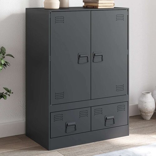 Furnova Visoka omarica antracitna 67x39x95 cm jeklo, (21950068) Slike
