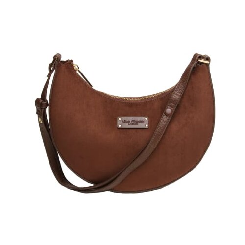 Fancy Metal Goods Ltd Alice Wheeler - Torba - Suede Kensington, Crossbody, Shoulder, Chocolate Cene
