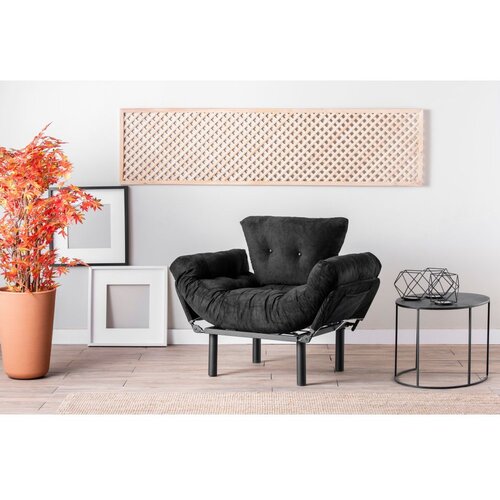  Fotelja Nitta 95x85x70cm Crna Cene