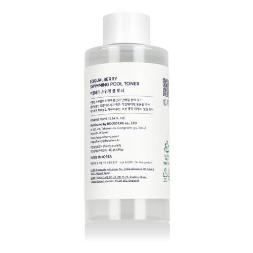 Eqqualberry Swimming Pool Toner 155 ml vlažilni tonik za obraz s piling efektom unisex Slike