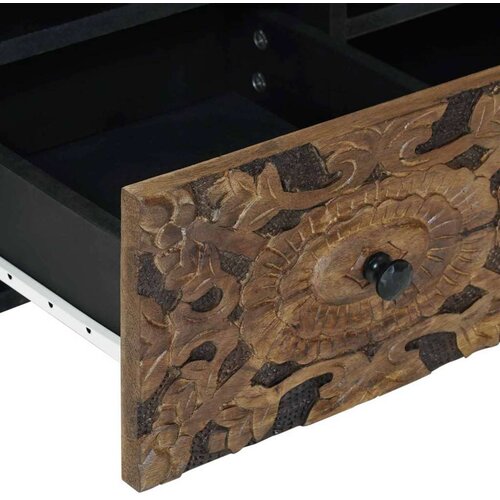  ormar s ladicama Smeđa 100 x 33 5 x 46 cm Čvrsto drvo manga Slike
