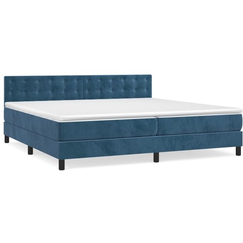 Maison Chic Box spring postelja - Vzmetna postelja z vzmetnico temno modra 200x200 cm žamet SL22594, (21892110) Cene