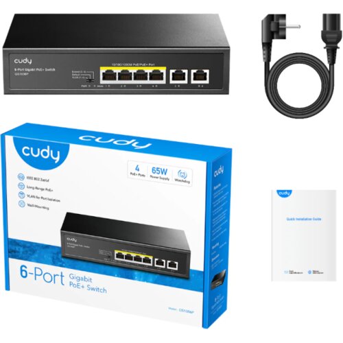 Cudy GS1006P 6-Port Gigabit PoE+ Switch Cene