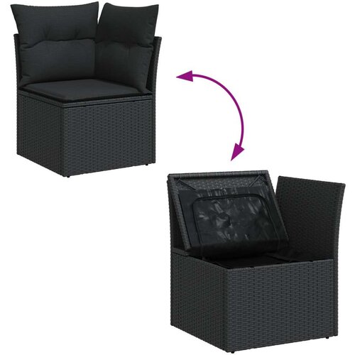 vidaXL 11-dijelni vrtni kauč set s jastucima bež poli ratan Cene