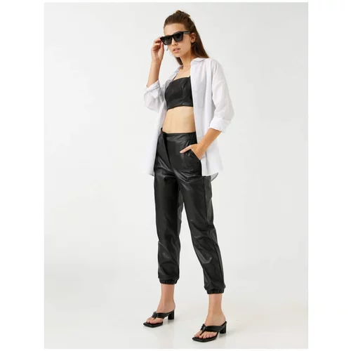 Koton Leather Look Trousers