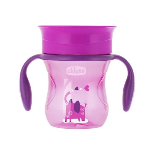 Chicco no spill ča&amp;scaron;a perfect 360 stepeni,12+,roze ( A092842 ) Slike