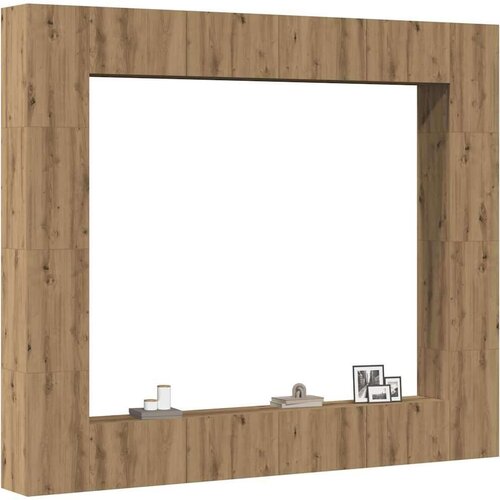  8 kosov stenske TV omarice Artisan Oak Engineered Wood, (21703646) Cene