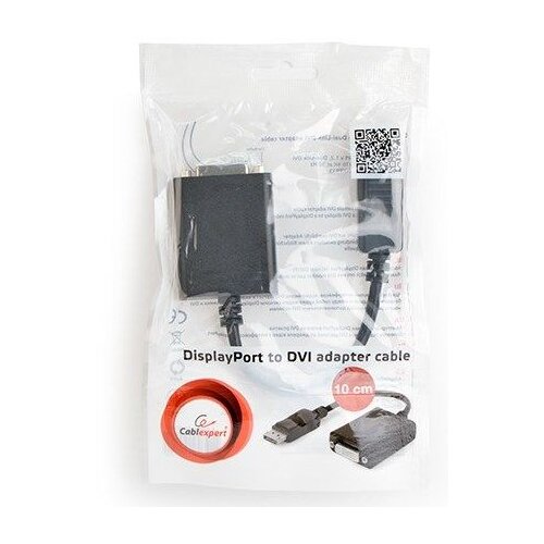 Gembird A-DPM-DVIF-03 DisplayPort v.1.2 to Dual-Link DVI adapter cable, black adapter Slike