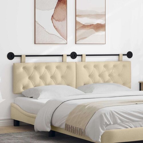  Držeće uzglavlje Zidne Krema 190 x 55 x 7 cm tkanina - Krema 180 cm bez LED Cijene