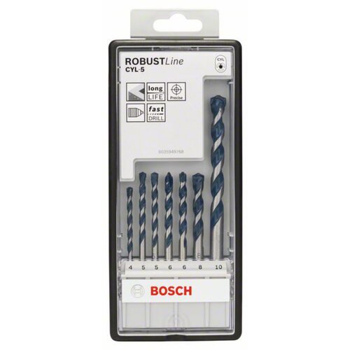 Bosch 7-delni Robust Line set burgija za beton CYL-5 2608588167, 4; 5; 5; 6; 6; 8; 10 mm Slike