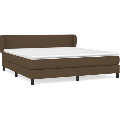 Maison Chic Box spring postelja - Vzmetna postelja z vzmetnico temno rjava 180x200 cm blago SL1933, (21909319) Cene