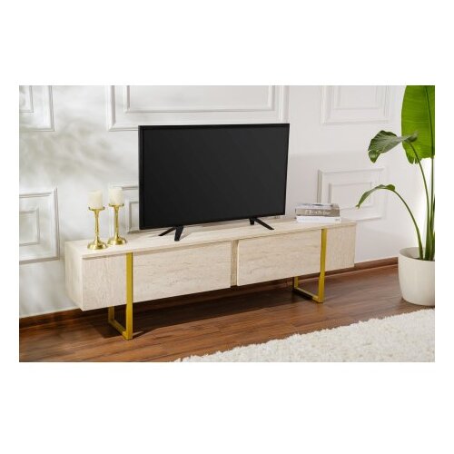 Hanah home TV Komoda Serenity, 180x50x29.5cm, Bež-Zlatna Cene