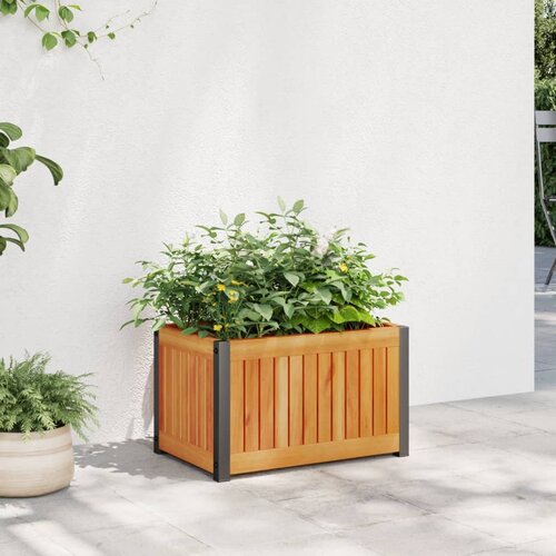 vidaXL Vrtna sadilica 45 x 30 x 27,5 cm masivno bagremovo drvo i čelik Cijene