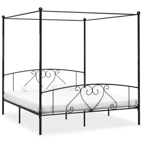  Za krevet s nadstre&scaron;nicom crni metalni 200 x 200 cm Cijene
