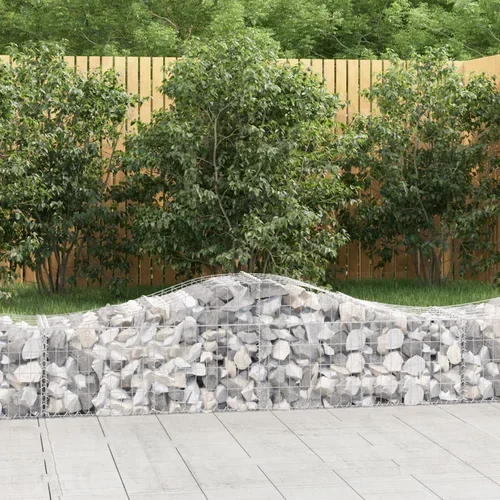 vidaXL Obokane gabion košare 10 kosov 200x50x40/60 cm pocinkano železo