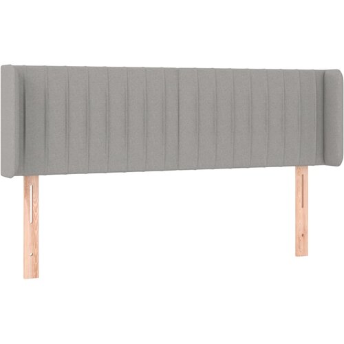 VidaXL Vzglavje z u&amp;scaron;esi svetlo sivo 147x16x78/88 cm blago, (20952820) Slike