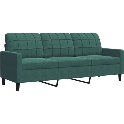  3-dijelni set sofa s jastucima tamnozeleni bar&amp;scaron;unasti Slike