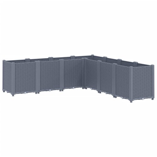 Maison Chic Vrtno cvetlično korito - Cvetlični Lonec sivo 160x160x53 cm PP, (21790593) Slike