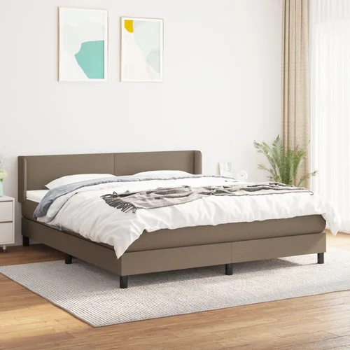 The Living Store Box spring postelja z vzmetnico taupe 180x200 cm blago - Box Spring Postelja, (21512891)