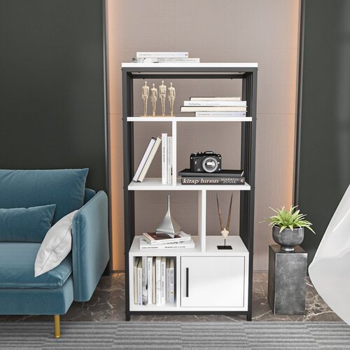 Hanah home Valero kućna polica, 60x120x29,6 cm, Bijelo-crna Cijene