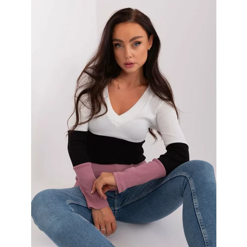 Fashion Hunters Women's black-pink sweater