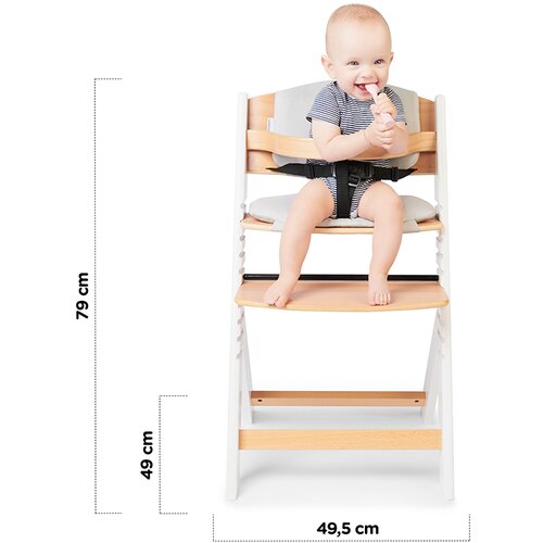 Kinderkraft otro&amp;scaron;ki stol za hranjenje enock&amp;trade; wooden/white Slike