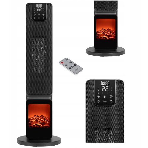 2000W oscilirajući dodirni ptc električni ventilator grijanje kamin lcd + daljinski Slike