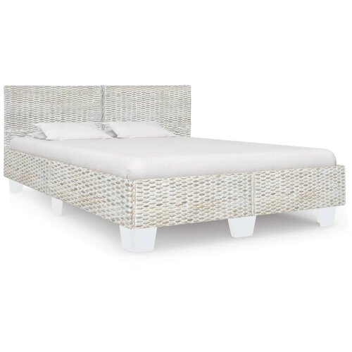 vidaXL Okvir za krevet od prirodnog ratana sivi 160 x 200 cm Cijene