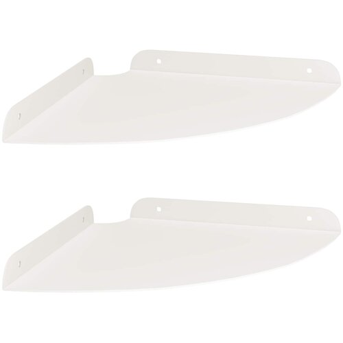  Lebdeća polica s policom s pohranom 2 pcs Bijeli 24 x 24 x 2 cm Slike