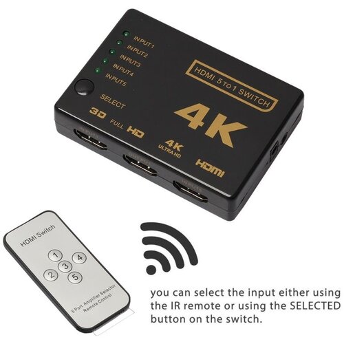 INF HDMI stikalo 5x1 - 4K / 3D z daljincem, (21277809) Cene