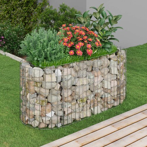 vidaXL Gabionska povišena gredica od pocinčanog željeza 120x50x50 cm Cijene