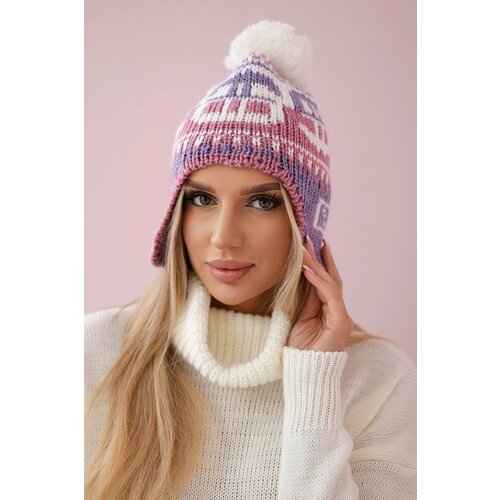 Kesi marka niezdefiniowana Cap with a pompom Rosa K368 purple+white+dark pink Cijene