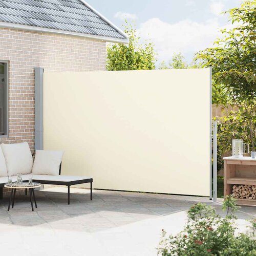  Uvlačiva bočna tenda za terasu 220 x 500 cm krem Slike
