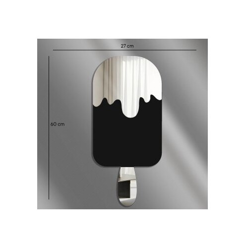 Wallxpert Ogledalo Ozgl518, 27x60 cm, Srebrne boje Slike