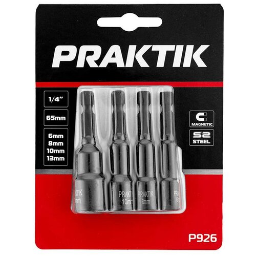 Praktik Ključ za bušilicu set 1/4" - 65 mm - 6/8/10/13 mm - S2 steel Cene