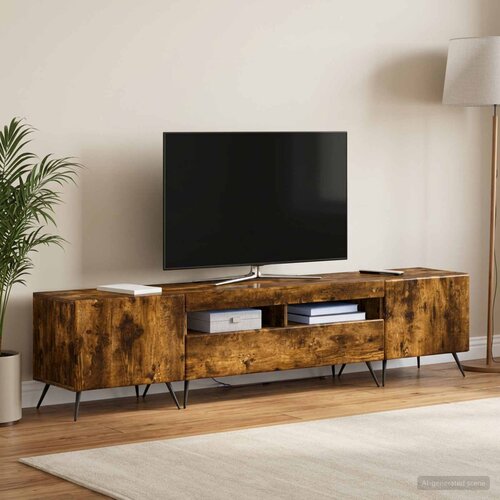  5-dijelni LED TV ormarić Konstruirano drvo Slike