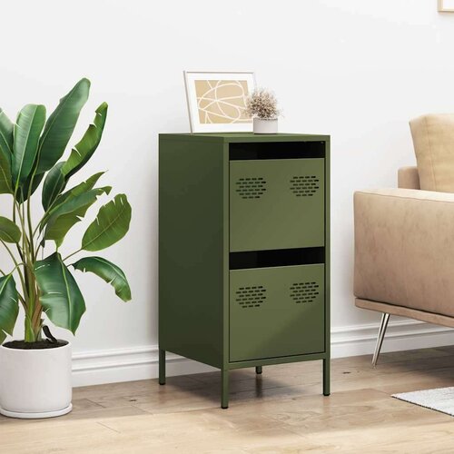  Komoda olivno zelena 35x39x73,5 cm hladno valjano jeklo, (21747034) Slike