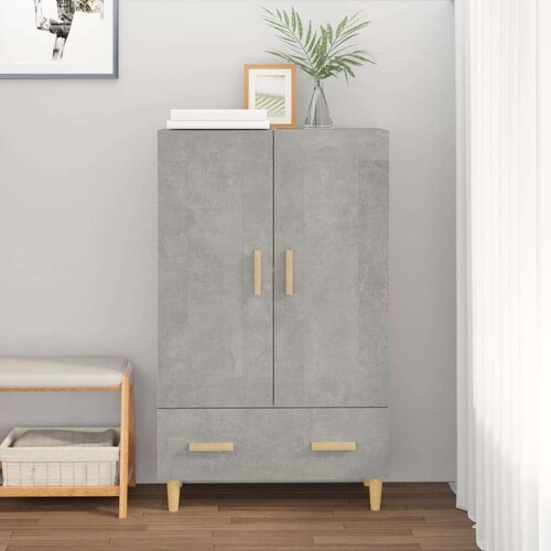  Visoka komoda siva boja betona 70x31x115 cm konstruirano drvo Slike
