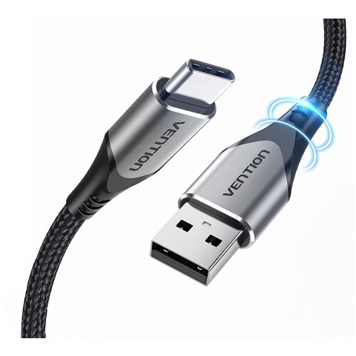 Vention usb 2.0-A to micro-b charger cable (3A) gray 0.5M aluminum alloy type Cene
